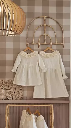 Imagen de Vestido Tiza broderie natural
