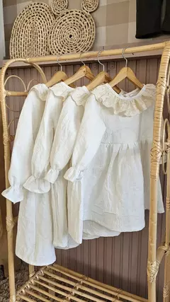Vestido Tiza broderie natural - comprar online