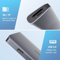 Hub adptador Usb-c 10/1 Ugreen Cm179 Hdmi Rede Sd - MC IMPORTS