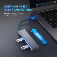 Hub Ugreen Adaptador Usb Tipo C 4p Usb 3.0 Alta Velocidade - loja online