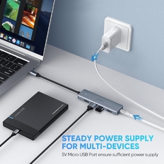 Imagem do Hub Ugreen Adaptador Usb Tipo C 4p Usb 3.0 Alta Velocidade