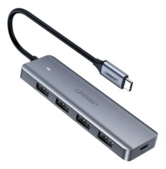 Hub Ugreen Adaptador Usb Tipo C 4p Usb 3.0 Alta Velocidade