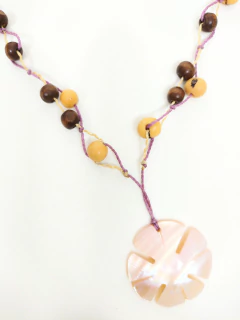 Colar de Semente de Açaí e Madrepérola - Cód 064.008