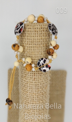 Pulseira de Semente de Açaí e Madrepérola - Cód 087.004 - comprar online