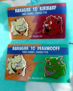 BAKUGRRR y KIRIBARF - PIN metálico con cadena - comprar en línea