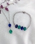 Pulseira de Prata com Zircônias Azul e Verde - Hipoalergênico na internet