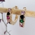 Brinco de Argola com Zircônias Coloridas - comprar online