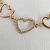Pulseira Coração com Brilhantes - Hipoalergênico - 2 vezes mais ouro - comprar online