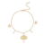 Pulseira com pingente e brilhantes
