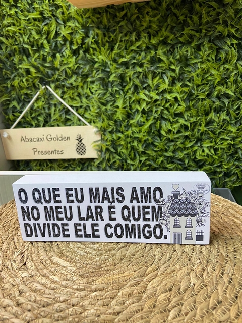 Placa O que mais Amo