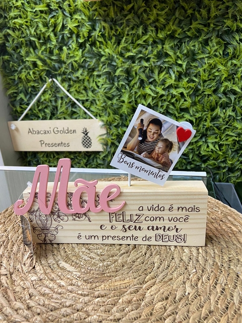 Placa Porta Retrato Mae