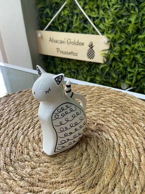 Estatueta Gato Branco