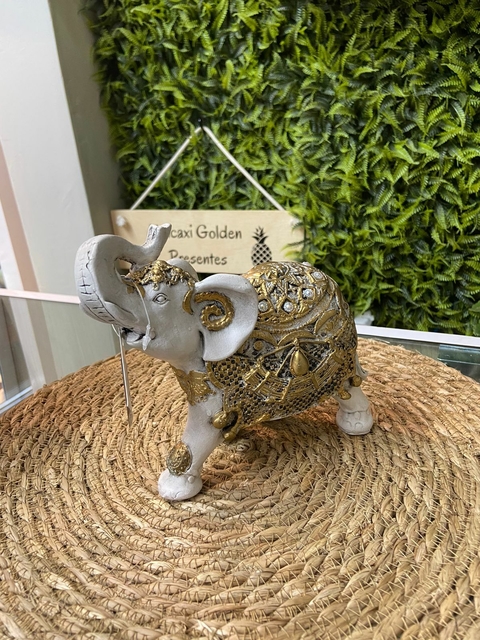 Elefante Branco/Dourado