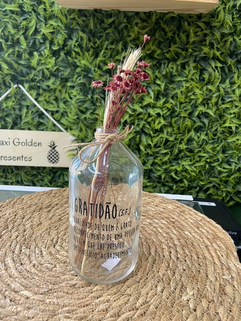 Garrafa Decorativa Gratidao SF