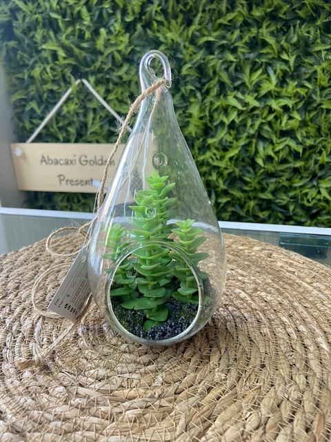 Cachepo Suspenso Vidro