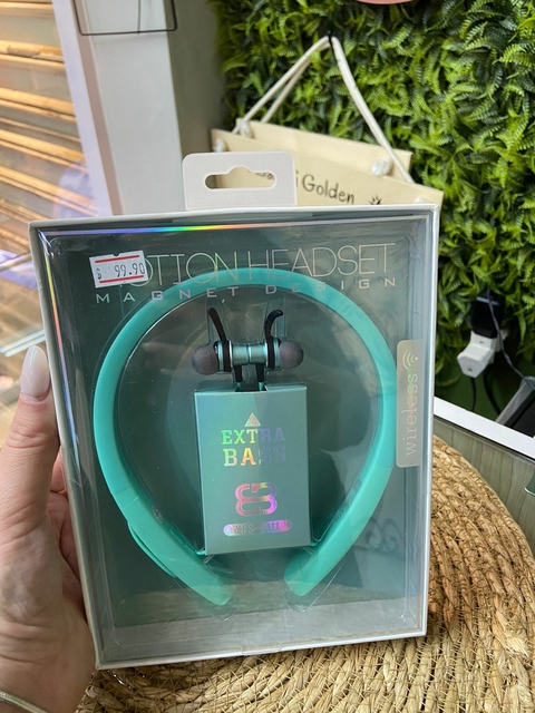 Fone Bluetooth Verde Agua