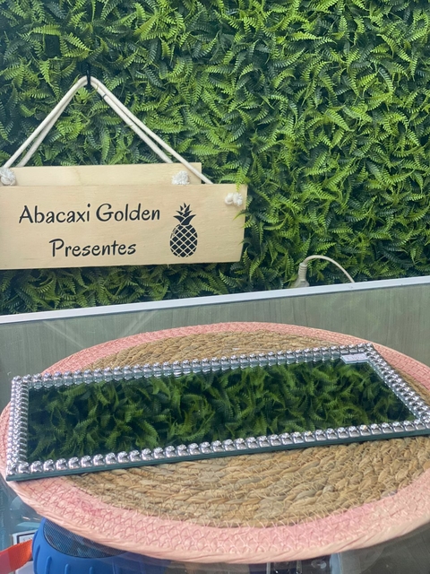 Bandeja Cristal Prata