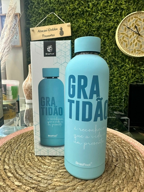 Garrafa Grip Térmica Gratidão