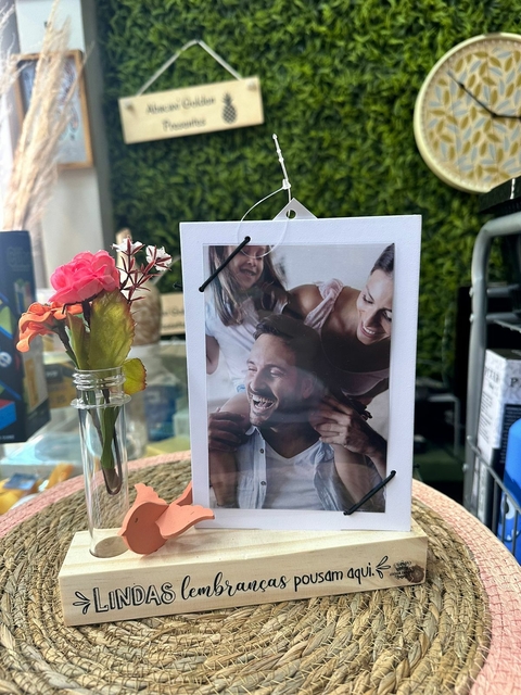 Placa/Porta Retrato Lindas Lembranças