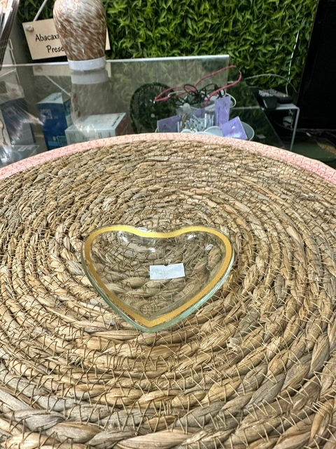 Prato Coração Transparente PP