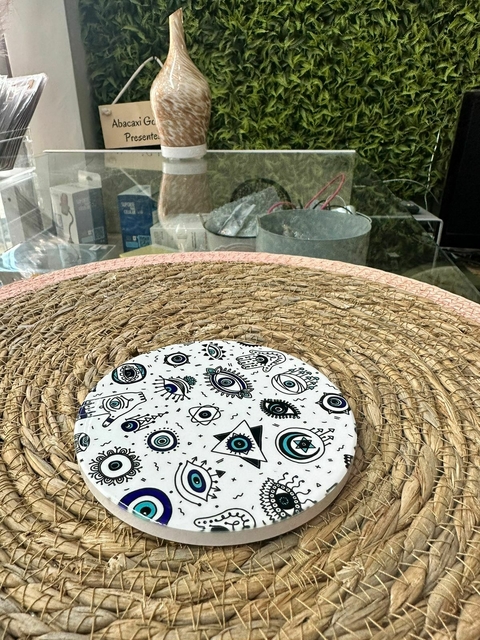 Porta Copo Olho Grego Branco