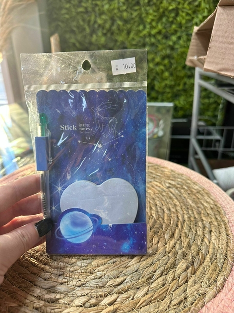 Post it Coração/Caneta