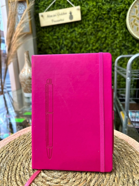 Caderno/Caneta Luxo (Rosa)
