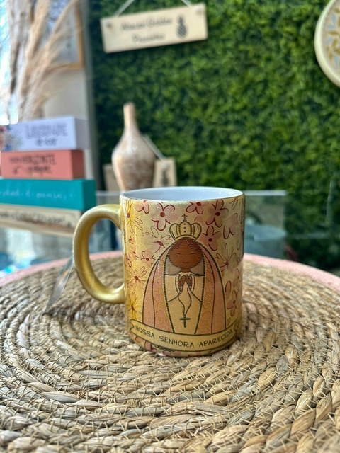 Caneca Nossa Senhora Dourada 300ml