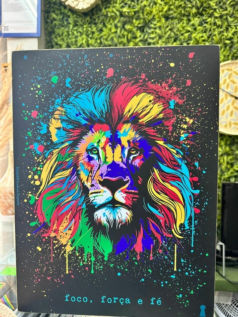 Quadro Box Leão (Preto)