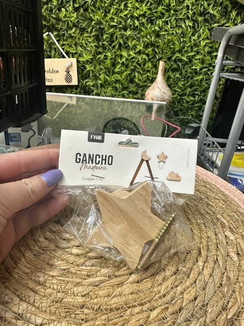 Gancho Madeira Estrela