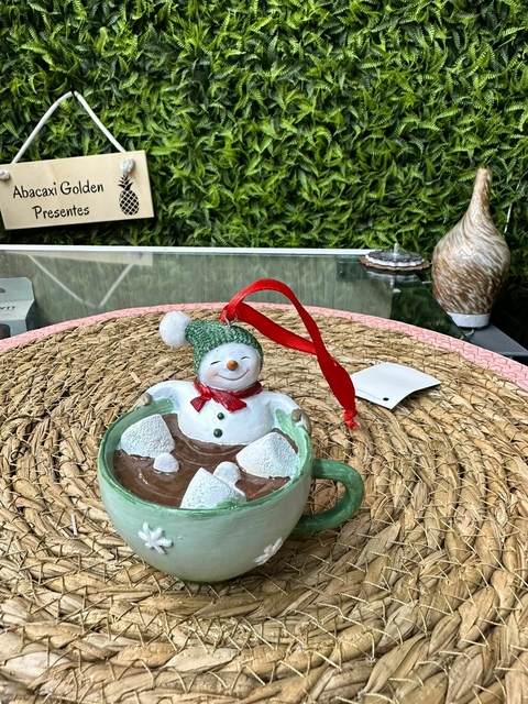 Ornamento Caneca Boneco Neve