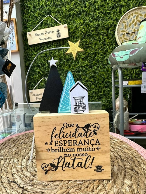 Placa Natal Que a Felicidade