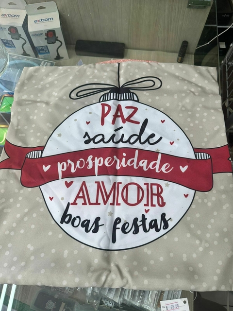 Capa Almofada Bola Natal