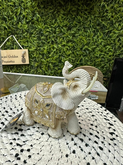 Elefante Branco/Dourado - comprar online