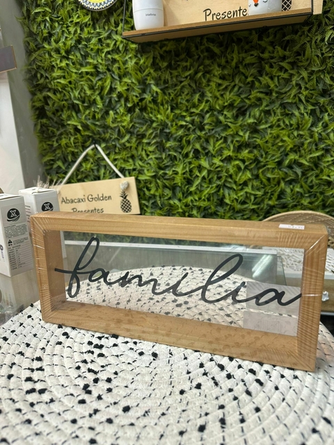 Placa Família Vidro - comprar online