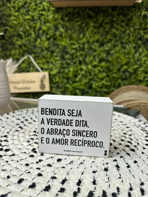 Placa Box Bendita Seja - comprar online