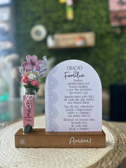 Placa/Cachepo Oração Familia - comprar online