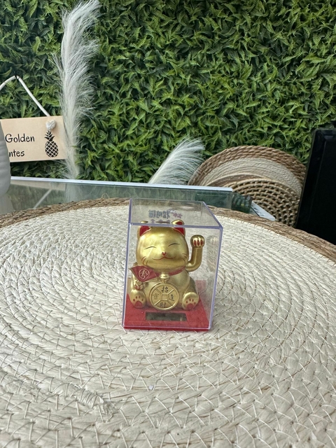 Gato da Sorte Solar Dourado - comprar online