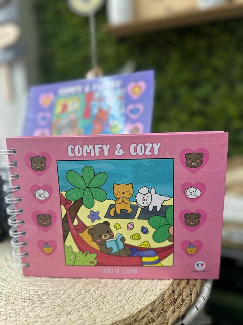 Livro Colorir Comfy & Cozy Rosa - comprar online