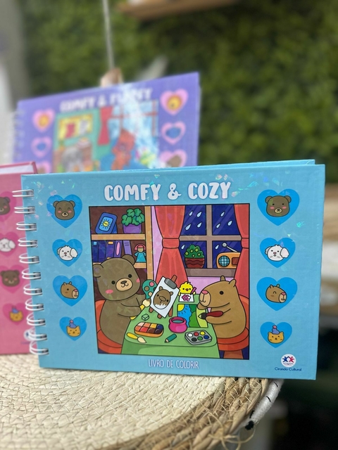 Livro Colorir Comfy & Cozy Azul - comprar online