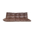 COLCHON DE FUTON DE 3 CUERPOS ECOCUERO COLOR MARRON