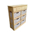 ORGANIZADOR X 6 + 2 CON CANASTO DE MIMBRE