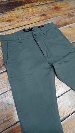 Pantalon Chino Bento Verde Skinny