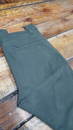 Pantalon Chino Bento Verde Skinny - comprar online