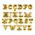 LETRAS DOURADAS STRASS HARD