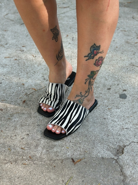 RASTEIRA EM COURO ANIMAL PRINT ZEBRA - DUALA