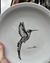 24 cm Plato playo colibrí porcelana - comprar online