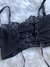 Bustier negro con less - comprar online