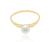 Anel Rommanel Solitário com Pérola Sintética - 510171