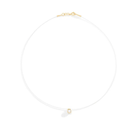 Gargantilha Rommanel Com Fio de Nylon e Ponto De Luz - 531837